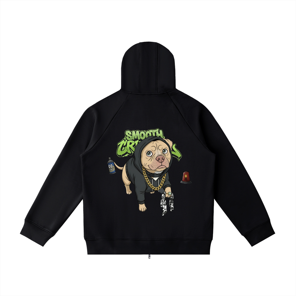 Heavyweight Raglan Sleeve Zip Hoodie