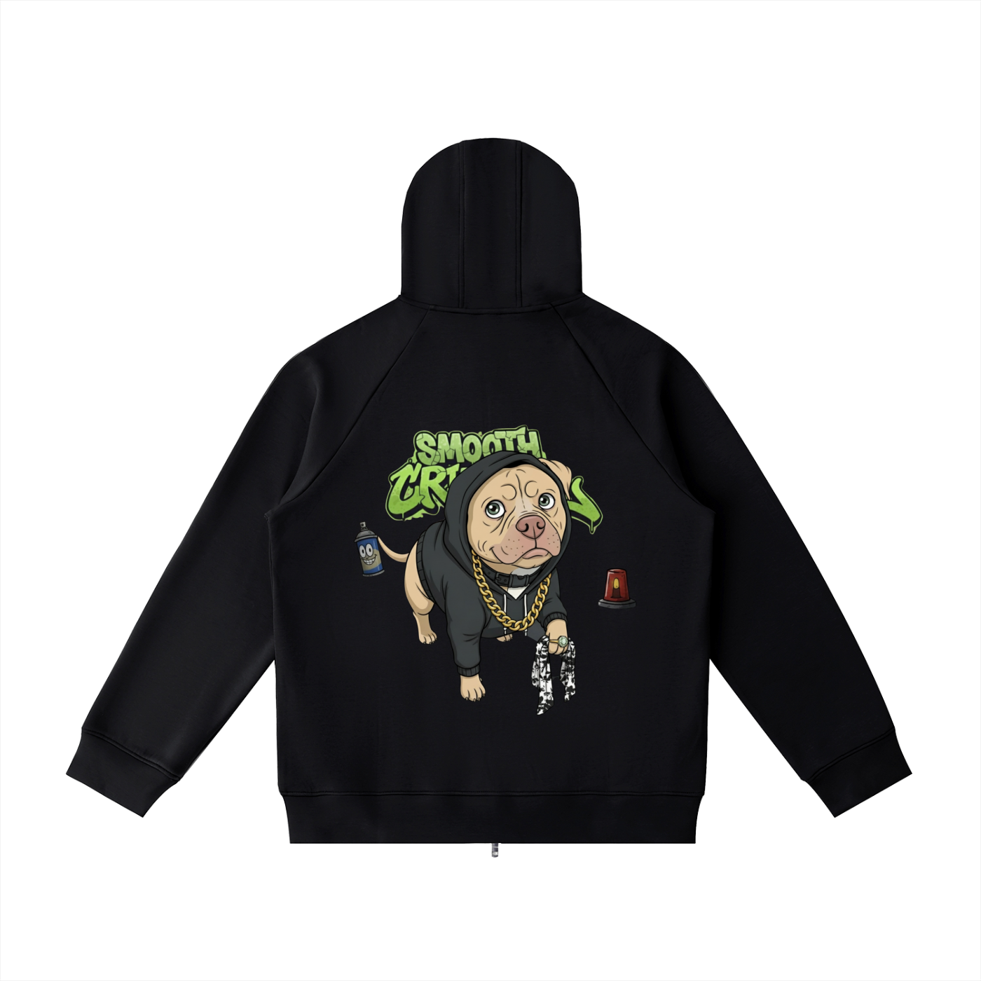 Heavyweight Raglan Sleeve Zip Hoodie