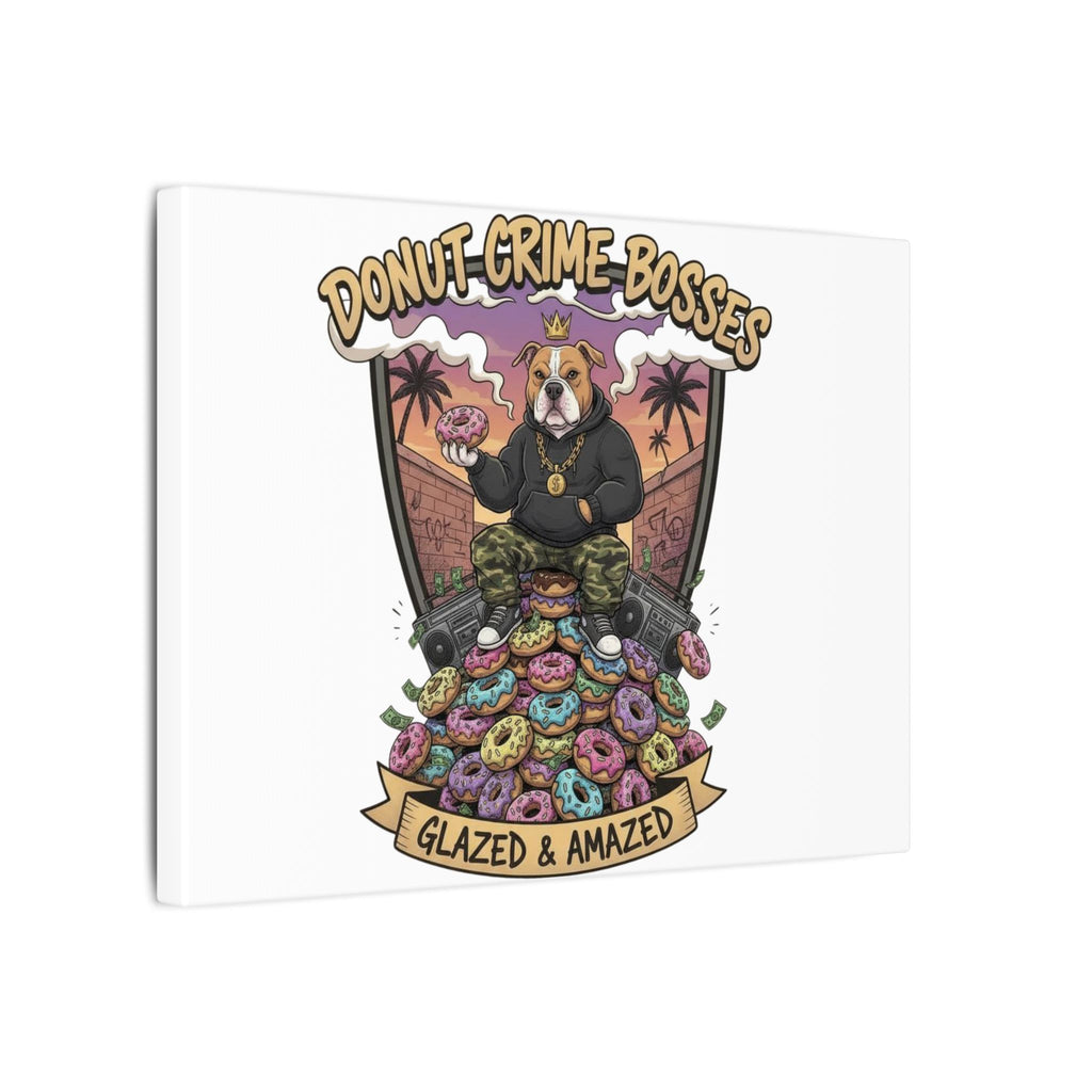 Donut Crime Bosses Canvas Wall Art - Glazed & Amazed