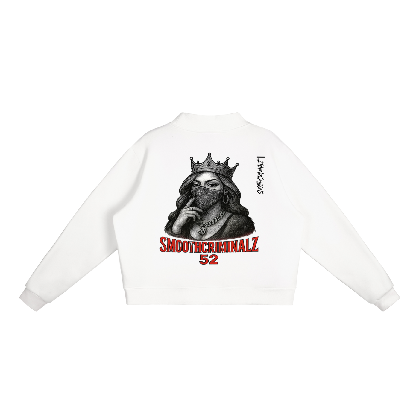 Essential Fleece Mock-Neck Crew Sweatshirt