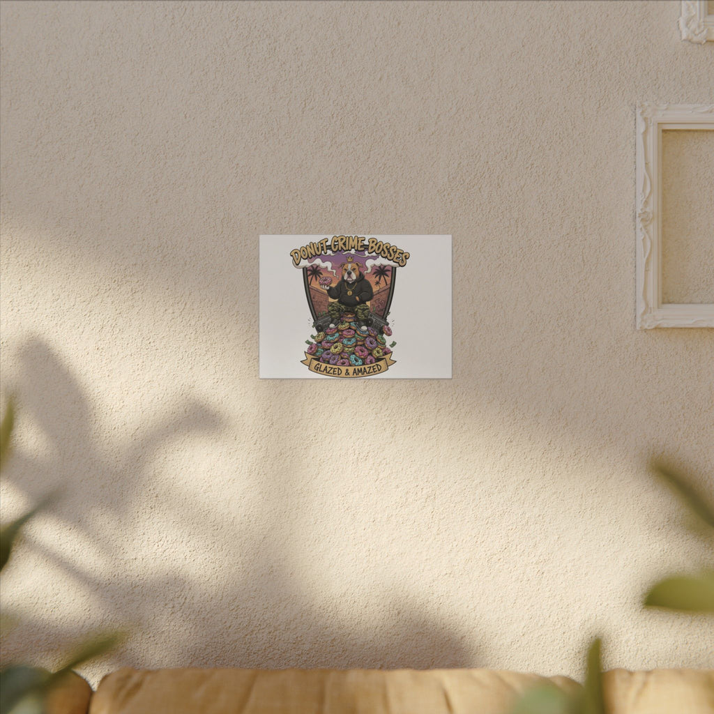 Donut Crime Bosses Canvas Wall Art - Glazed & Amazed