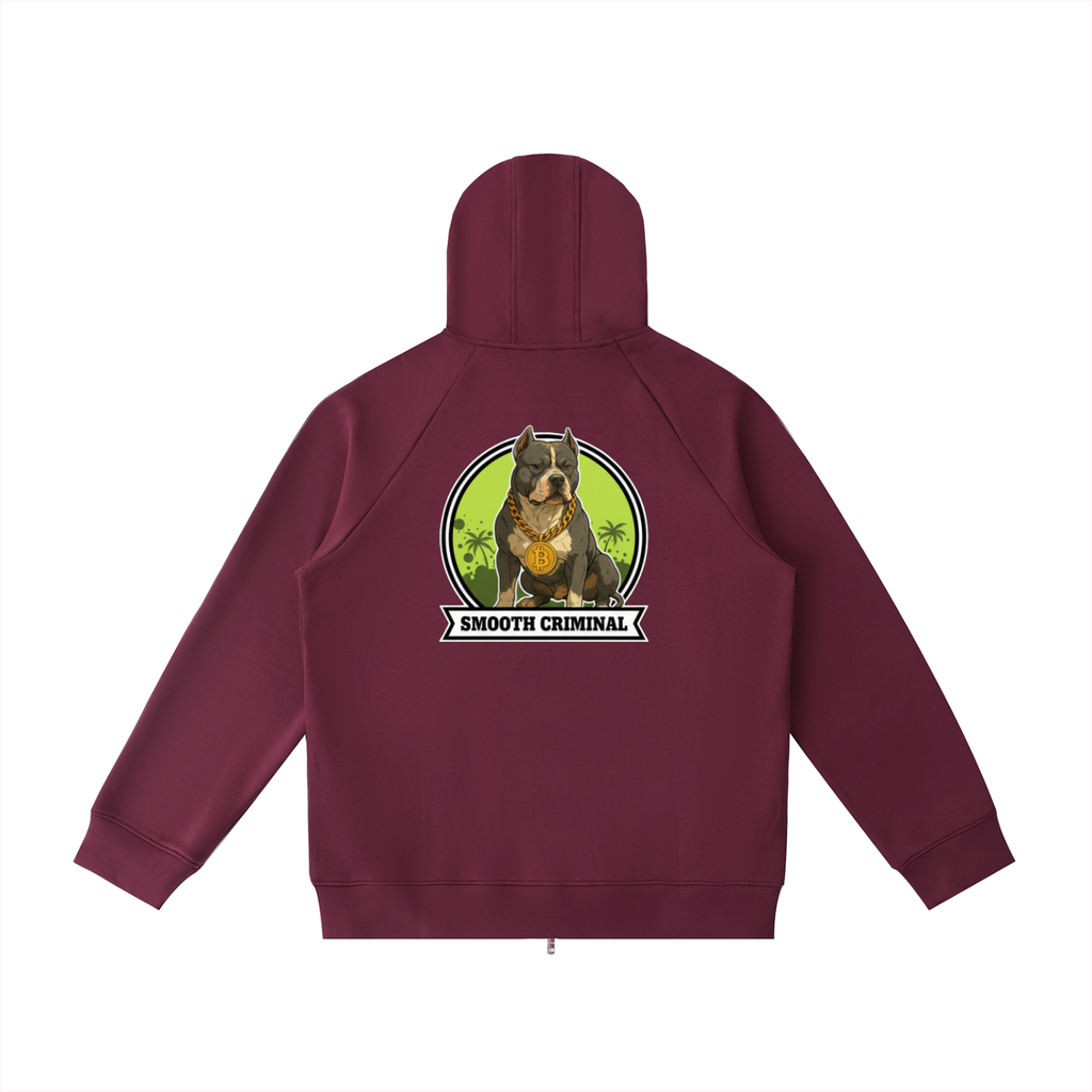 Heavyweight Raglan Sleeve Zip Hoodie