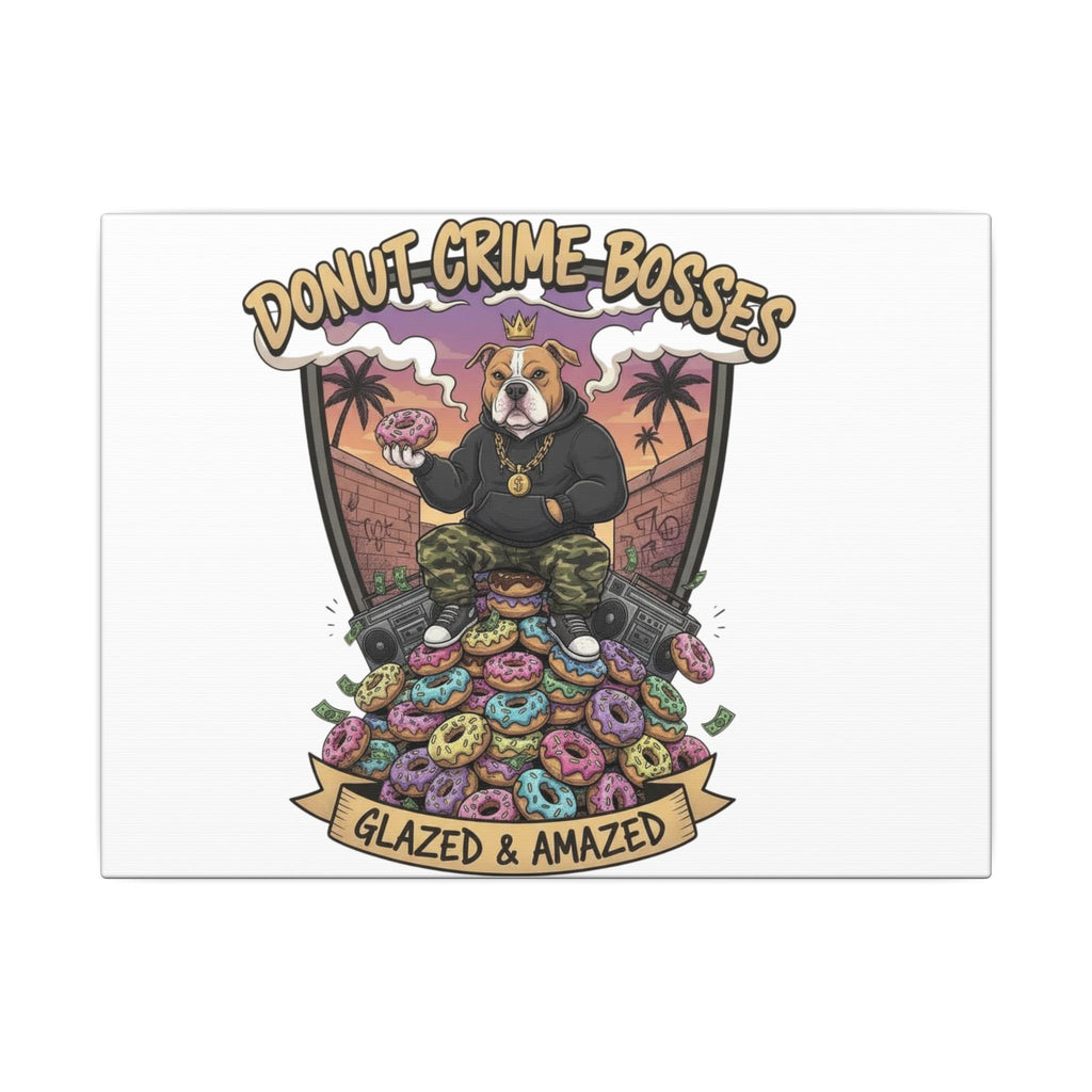Donut Crime Bosses Canvas Wall Art - Glazed & Amazed
