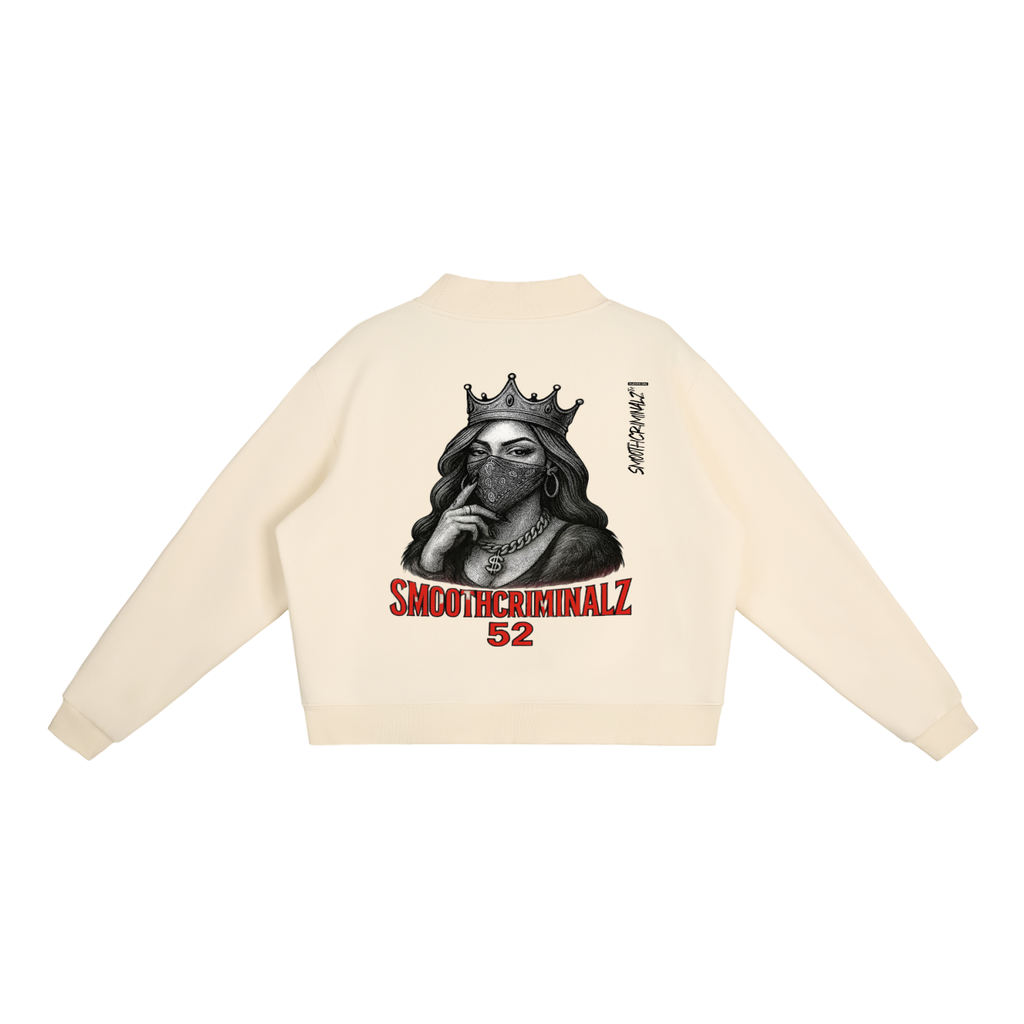 Essential Fleece Mock-Neck Crew Sweatshirt