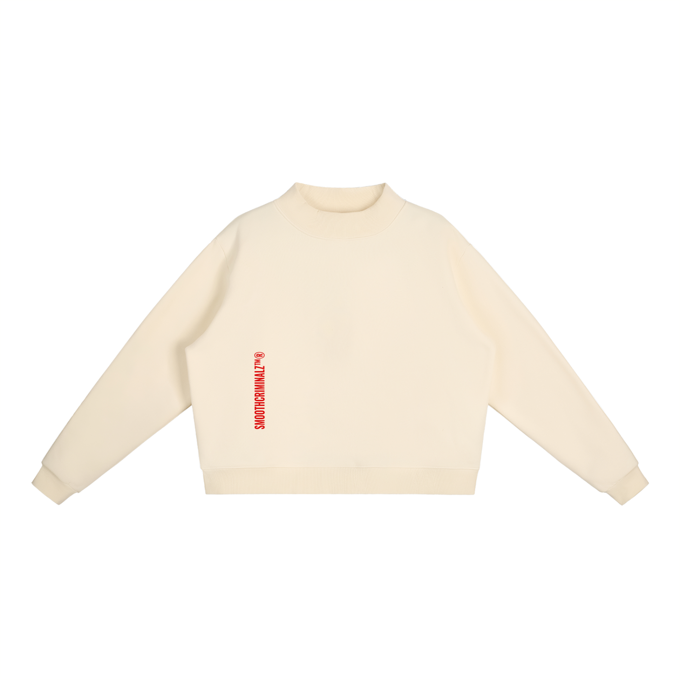 Essential Fleece Mock-Neck Crew Sweatshirt