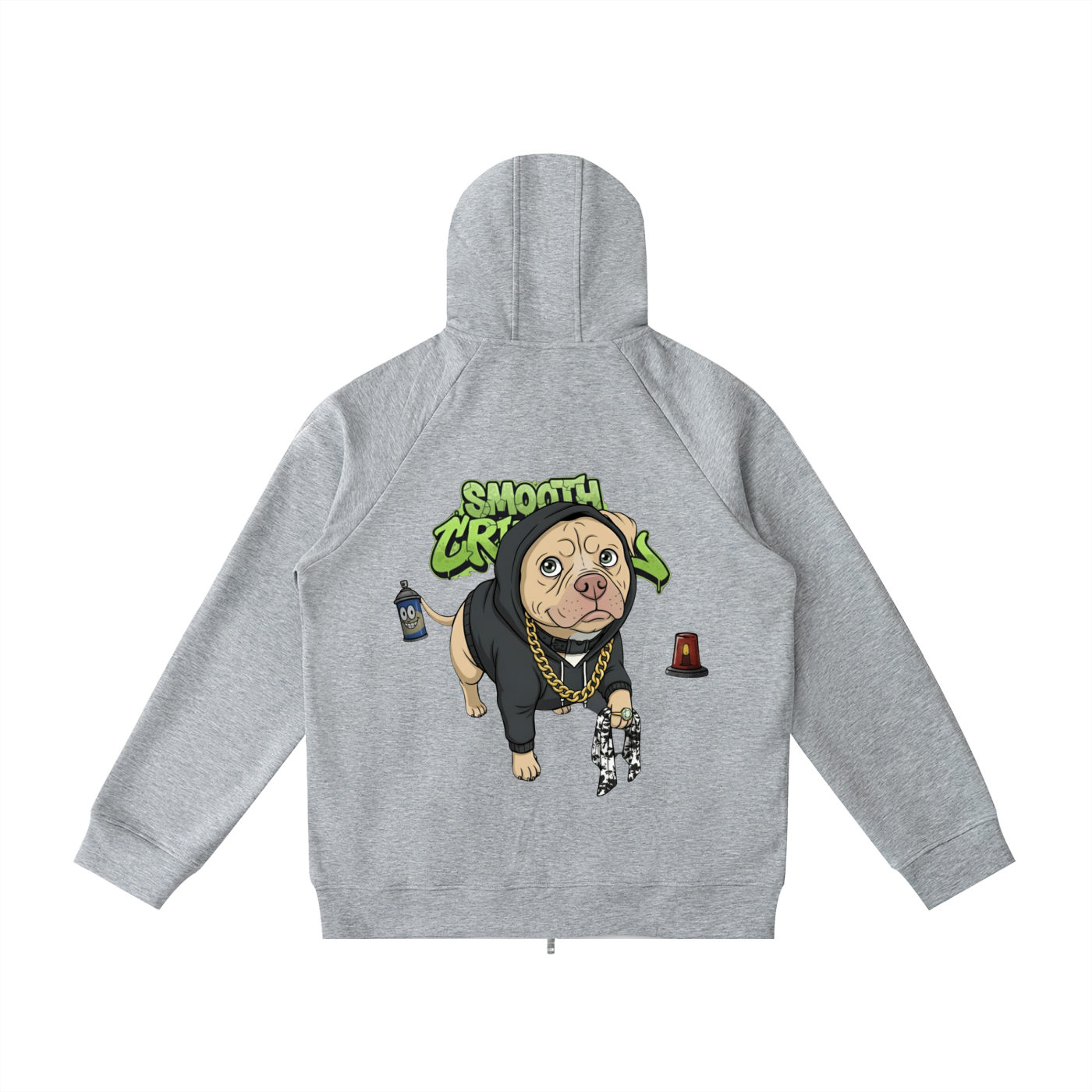 Heavyweight Raglan Sleeve Zip Hoodie