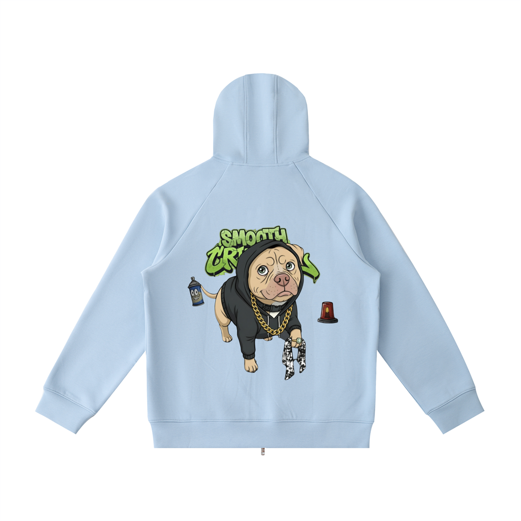 Heavyweight Raglan Sleeve Zip Hoodie