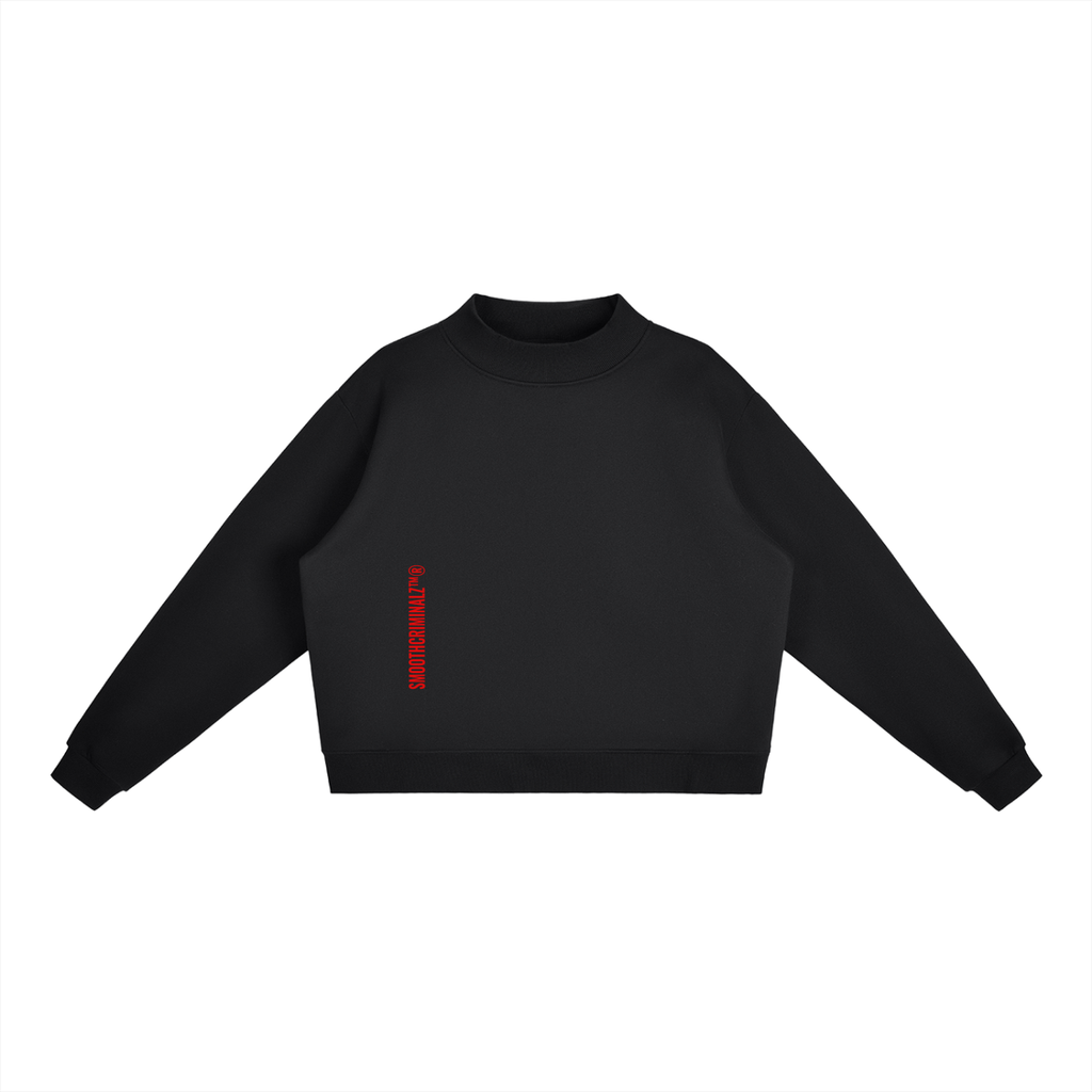 Essential Fleece Mock-Neck Crew Sweatshirt