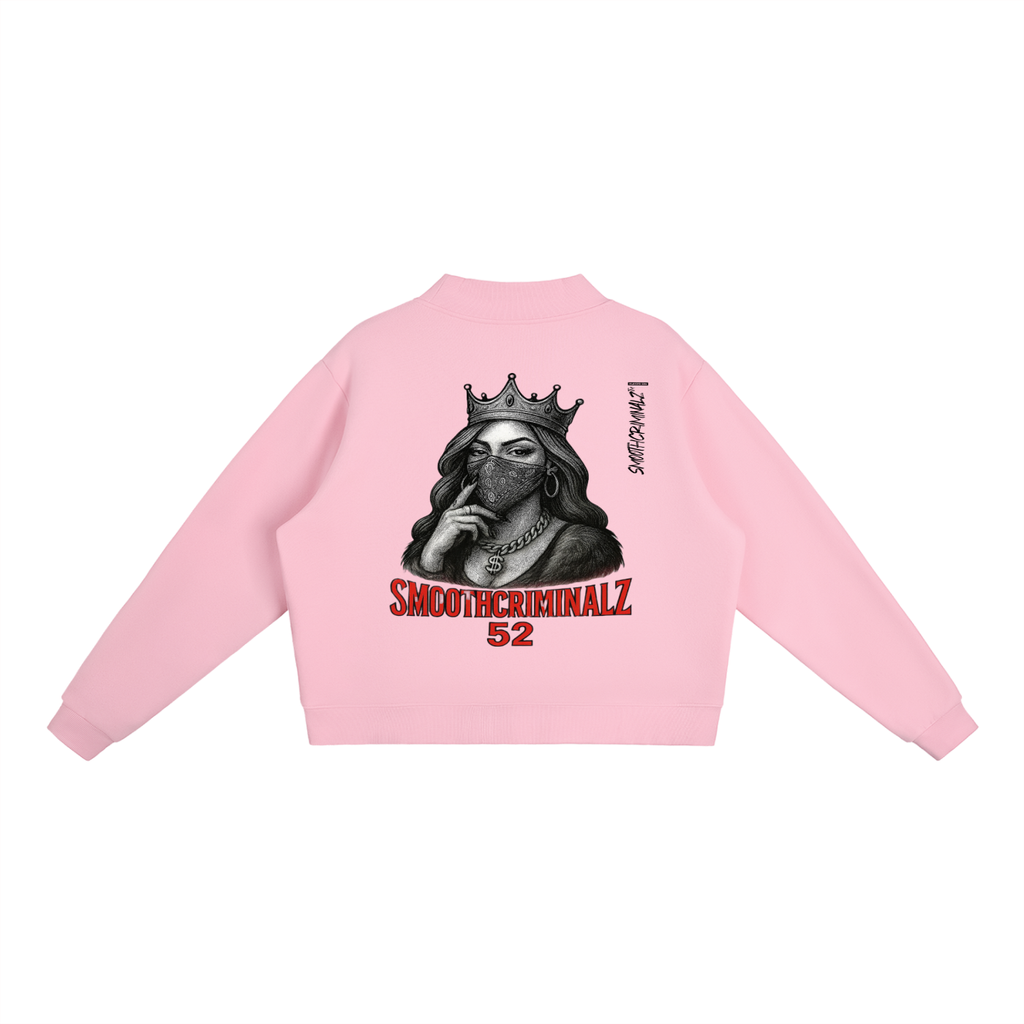 Essential Fleece Mock-Neck Crew Sweatshirt