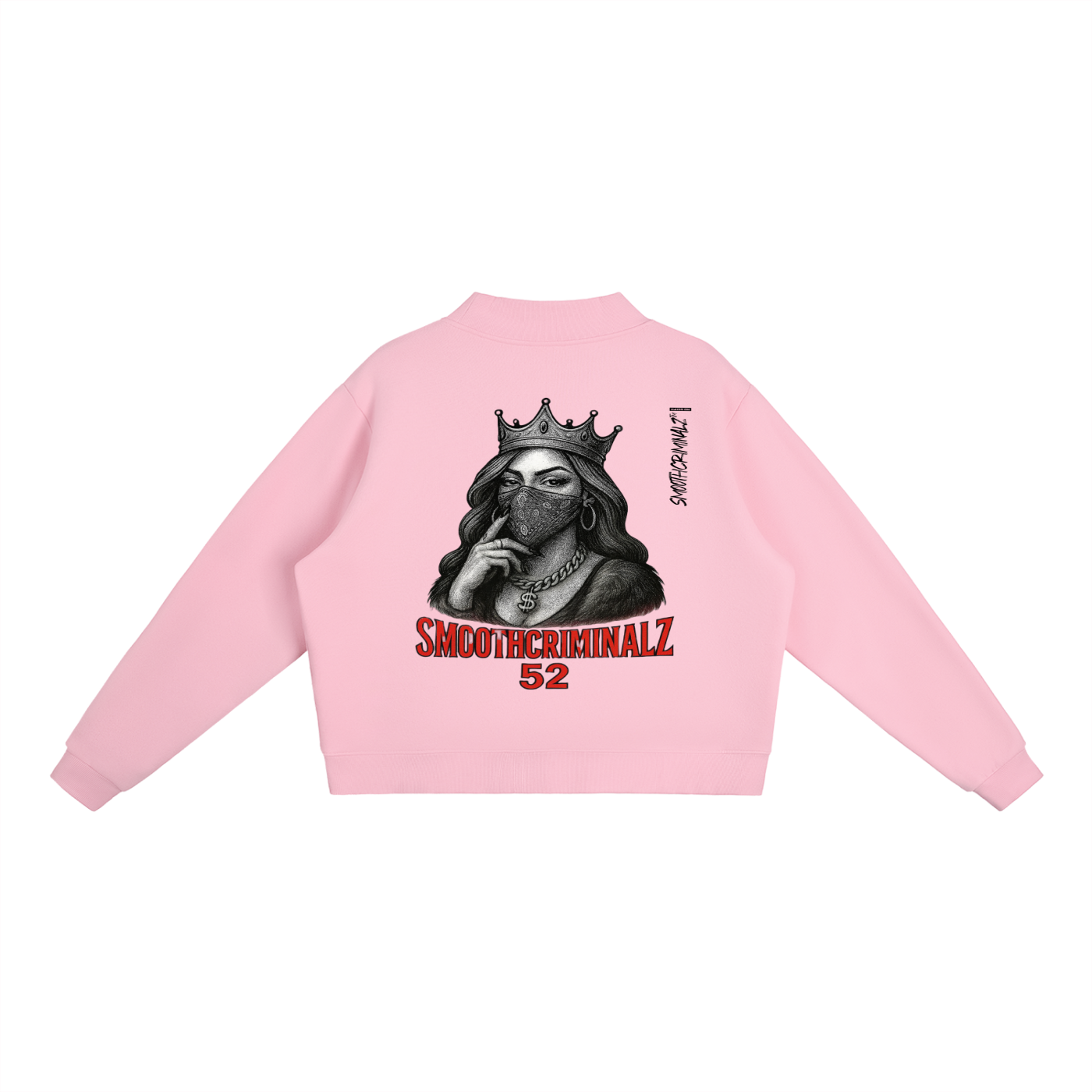 Essential Fleece Mock-Neck Crew Sweatshirt