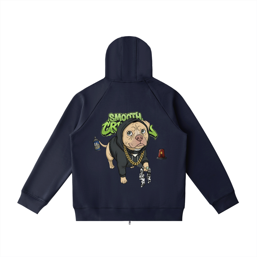 Heavyweight Raglan Sleeve Zip Hoodie