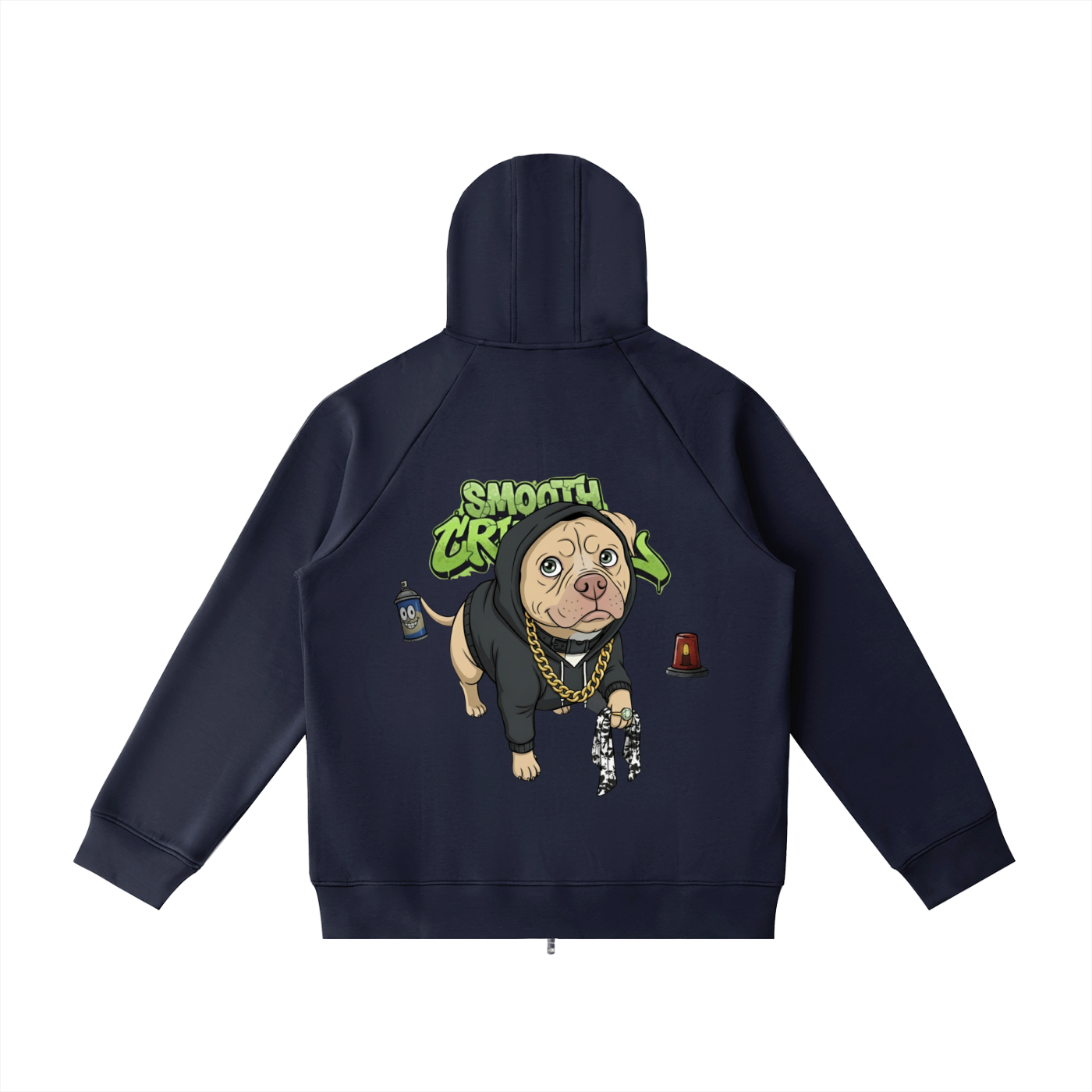 Heavyweight Raglan Sleeve Zip Hoodie