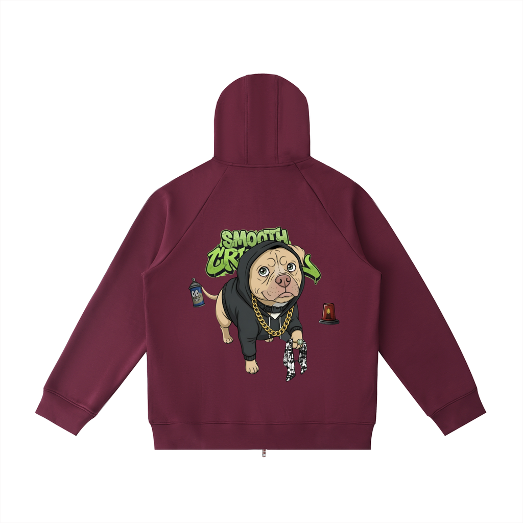 Heavyweight Raglan Sleeve Zip Hoodie