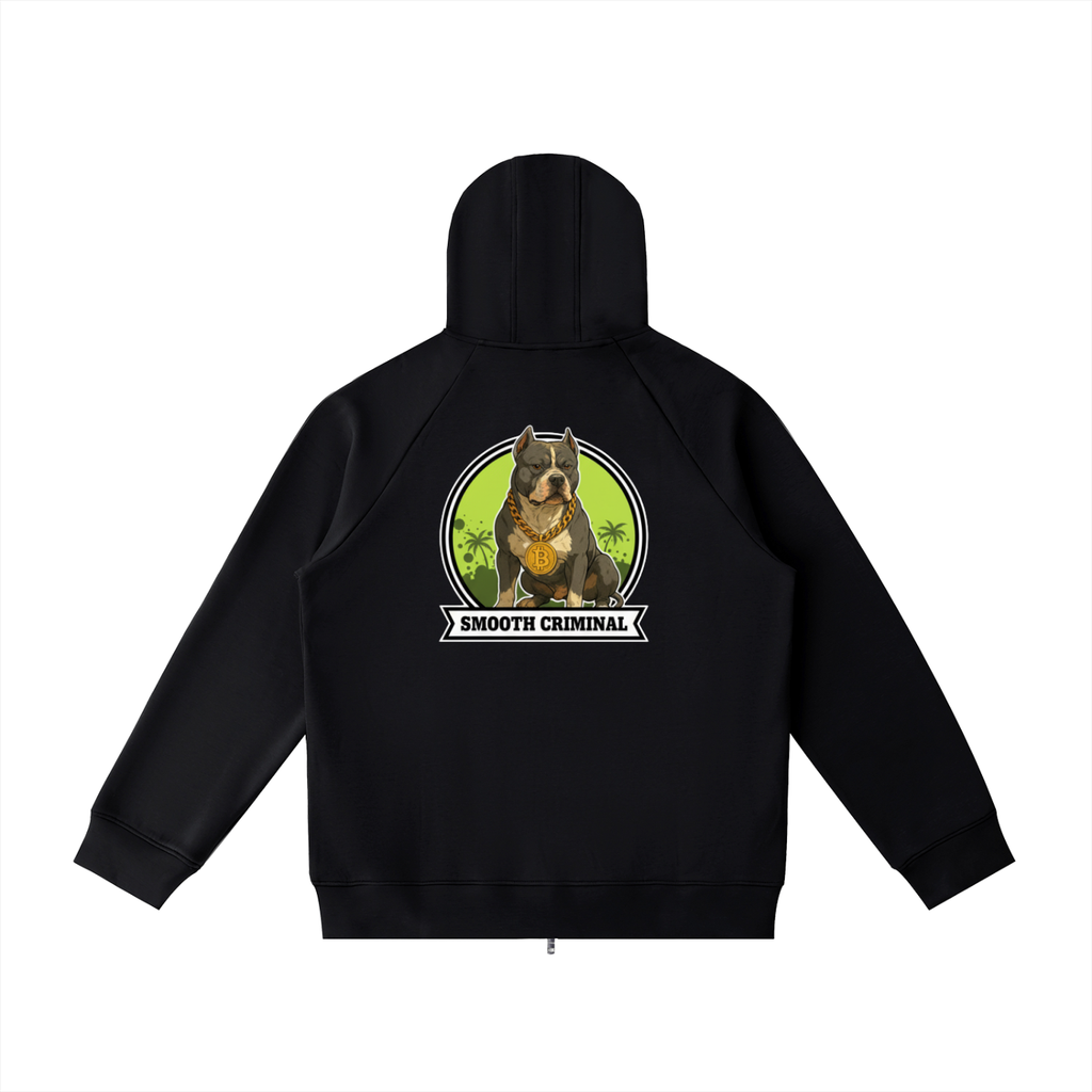 Heavyweight Raglan Sleeve Zip Hoodie